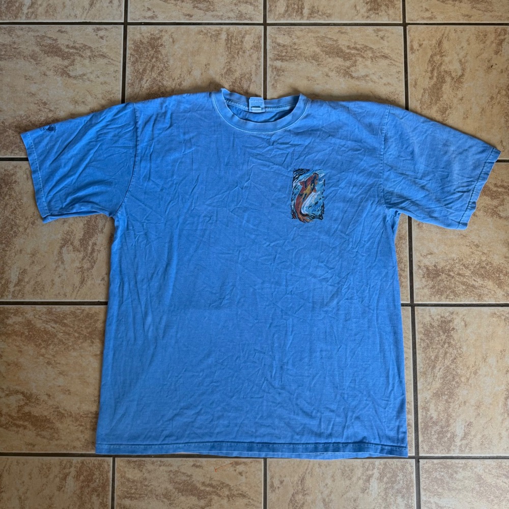 Crazy Shirts‎ Hawaii Blue Painted Koi Graphic Shirt Size XL - Picture 3 of 7